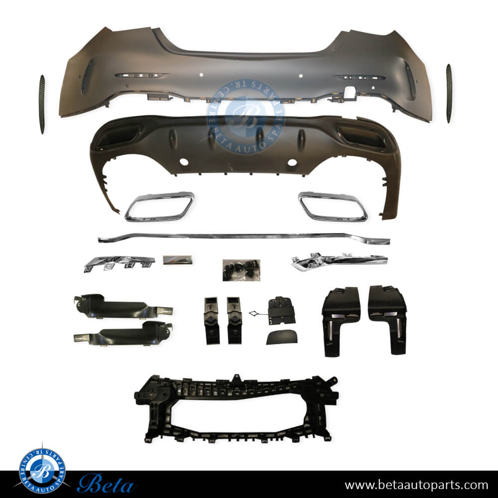 Rear Bumper Normal AMG with Park Assist for Mercedes C-Class W206 2022-Up models, Part Number 2068850803 Rear Bumper Normal AMG with Park Assist for Mercedes C-Class W206 2022-Up models, Part Number 2068850803